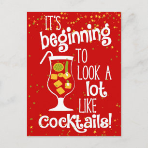 Carte Postale Ça commence à ressembler beaucoup à des cocktails