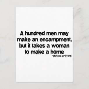 Carte Postale Ça prend une citation de femme