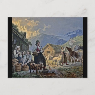Carte Postale Cabane des bergers sur la montagne
