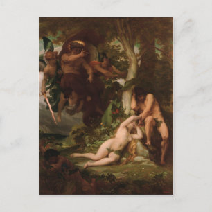 Carte Postale Cabanel L'expulsion d'Adam et Ève du Gar