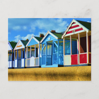 Carte Postale Cabanes de plage colorées