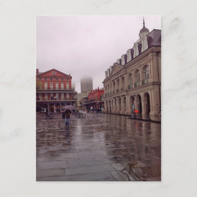 Carte Postale Cabildo En Pluie, Nouvelle-Orléans (Devant)