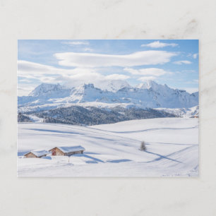 Carte Postale Cabin Retreat Snowscape Dolomites