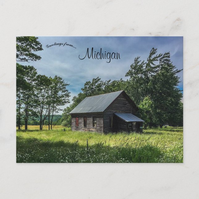 Carte Postale Cabine à Houghton Michigan (Devant)