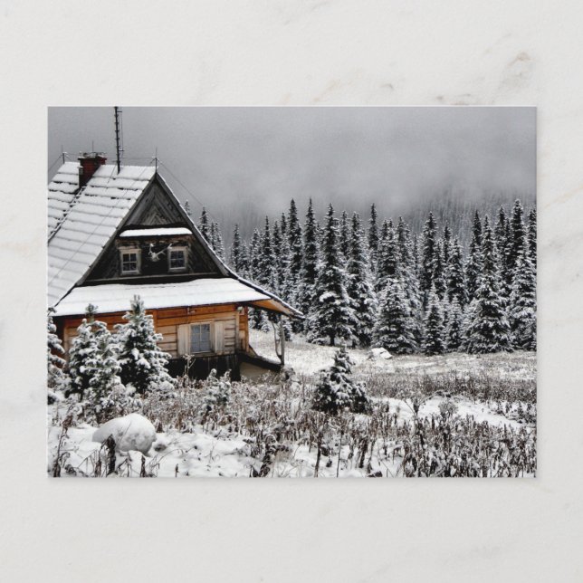 Carte Postale Cabine dans la montagne (Devant)