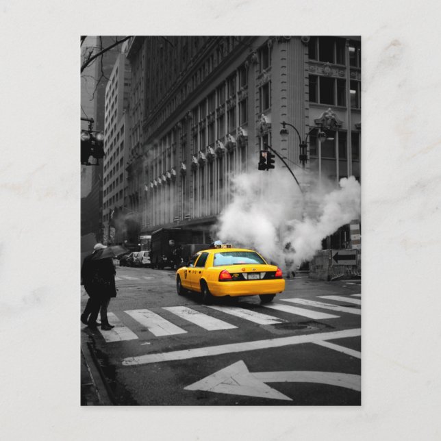 Carte Postale Cabine jaune de New York (Devant)