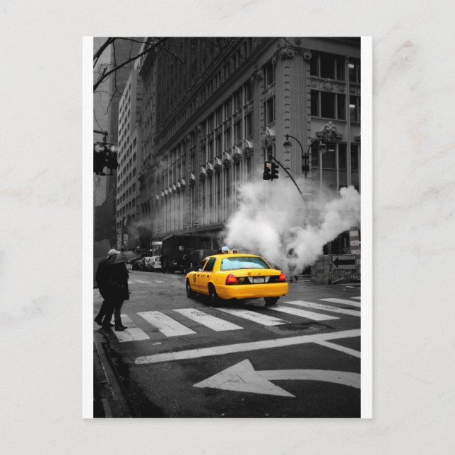 Carte Postale Cabine jaune de New York (Devant)