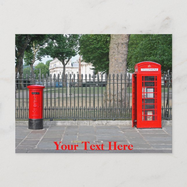 Carte Postale Cabine téléphonique et boîte postale de Londres (Devant)