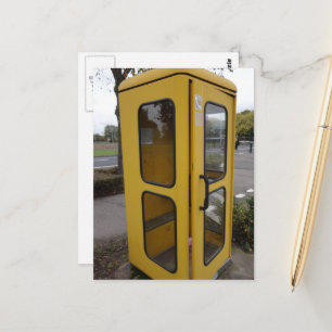 Carte Postale Cabine téléphonique jaune