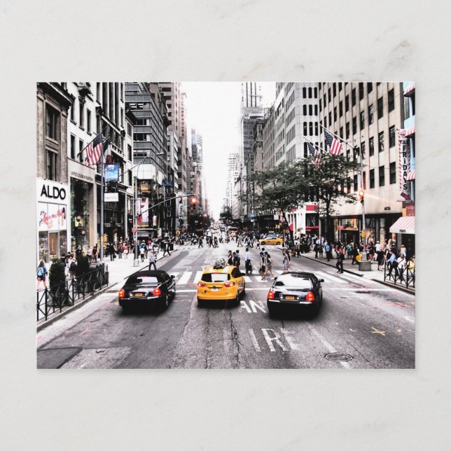 Carte Postale Cabines de taxis du centre-ville de New York (Devant)