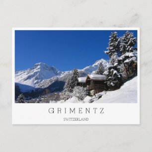 Carte Postale Cabines en rondins enneigées en Suisse