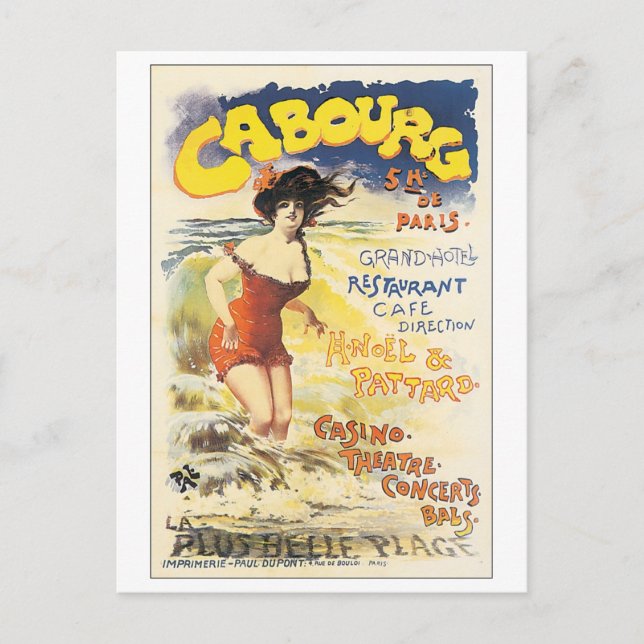 Carte Postale Cabourg Restaurant Café Paris (Devant)