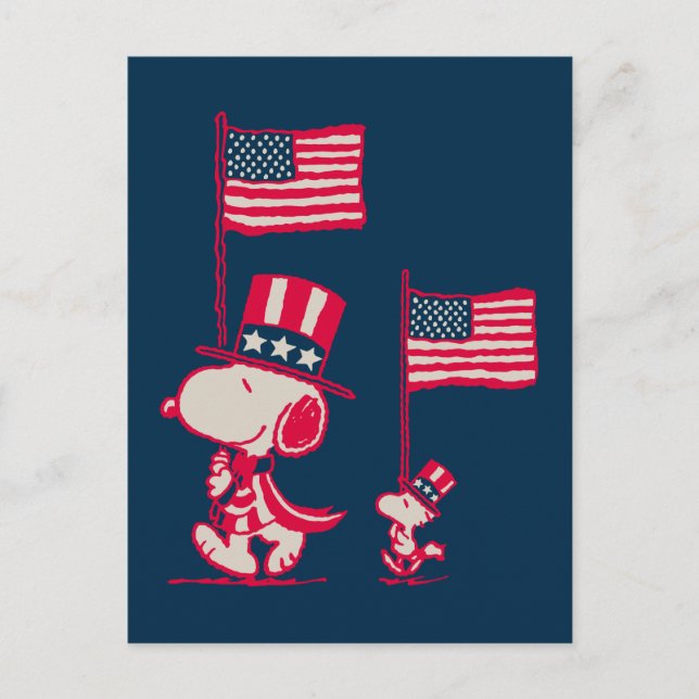 Carte Postale cacahuètes | American Summer Old Glory (Devant)