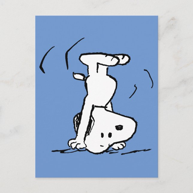 Carte Postale cacahuètes | Casque de tête Snoopy (Devant)