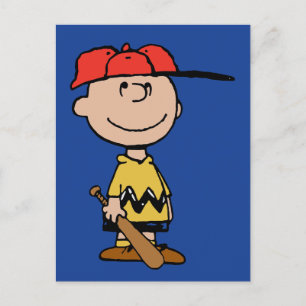 Carte Postale cacahuètes Charlie Brown Baseball Smile