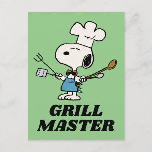 Carte Postale cacahuètes   Chef Snoopy