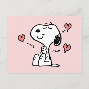 Carte Postale cacahuètes   Coeurs de snoopy