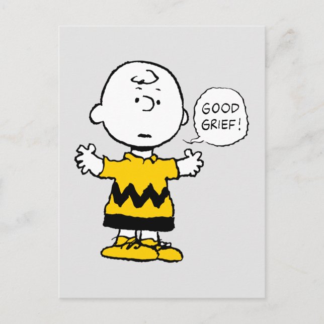 Carte Postale cacahuètes | Good Grief Charlie Brown (Devant)