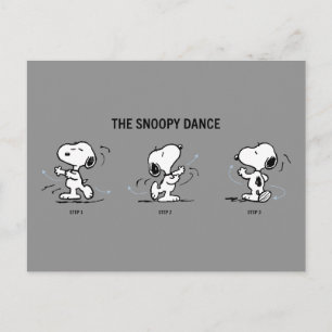 Carte Postale cacahuètes   La Danse Snoopy