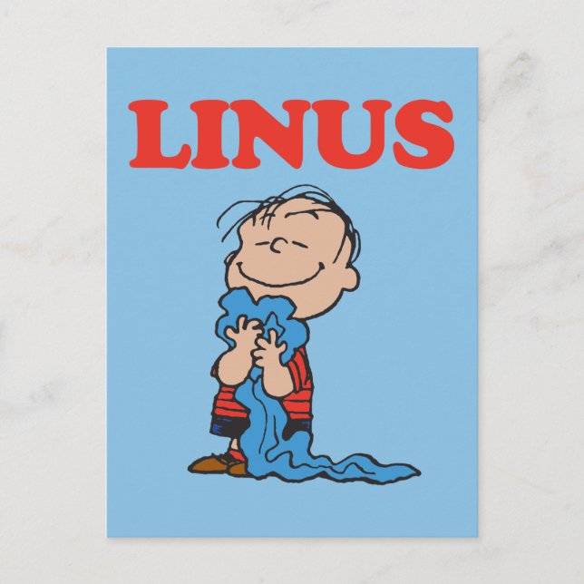 Carte Postale cacahuètes | Linus Blanket Smile (Devant)