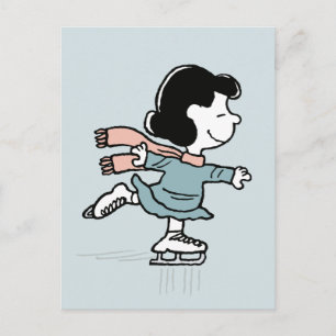 Carte Postale cacahuètes   Lucy Sur La Glace
