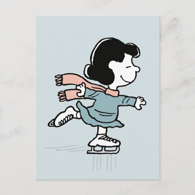 Carte Postale cacahuètes | Lucy Sur La Glace (Devant)