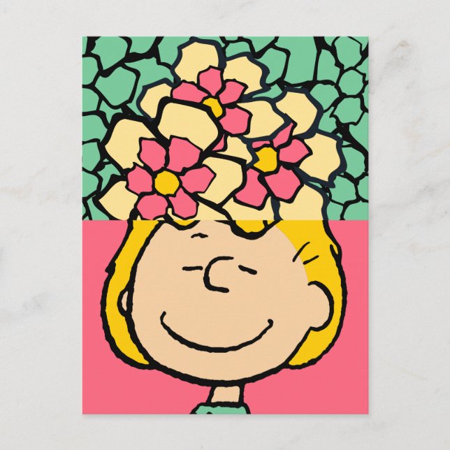 Carte Postale cacahuètes | Moitié et demi-fleurs Sally (Devant)