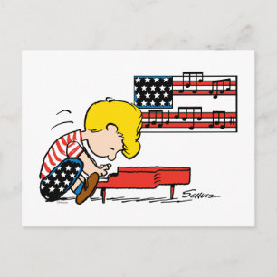 Carte Postale cacahuètes   Patriotique Schroeder & Son Piano