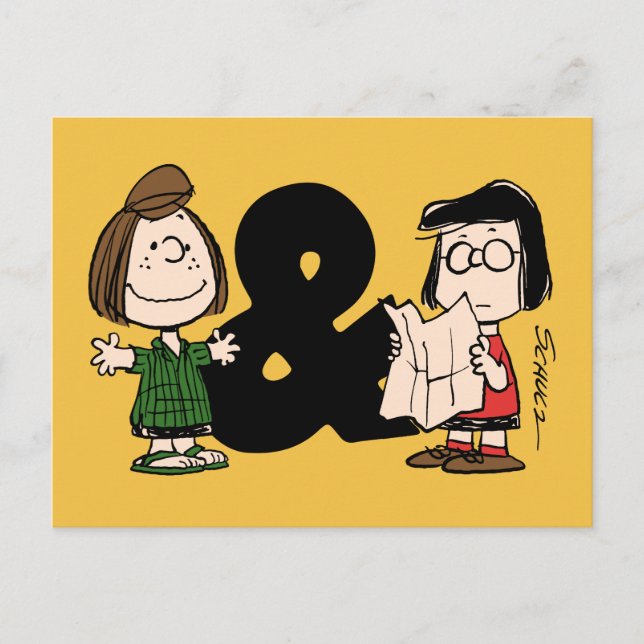 Carte Postale cacahuètes | Pepperment Patty & Marcie (Devant)