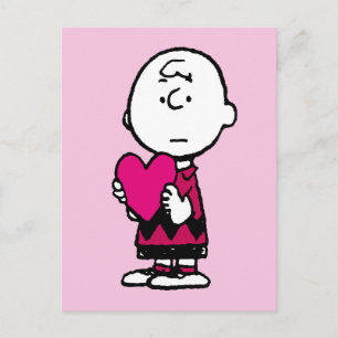Carte Postale cacahuètes   Saint Valentin   Heart Charlie Brown
