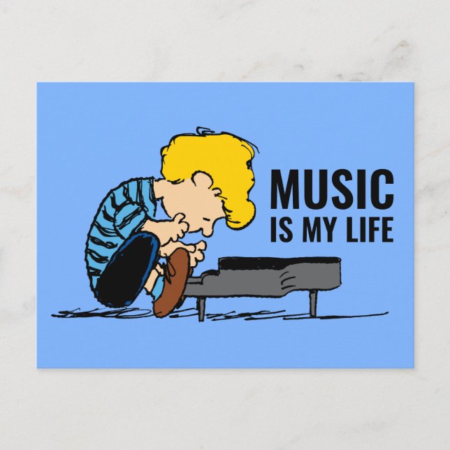 Carte Postale cacahuètes | Schroeder (Devant)