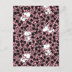 Carte Postale cacahuètes Snoopy Flower Vine Motif