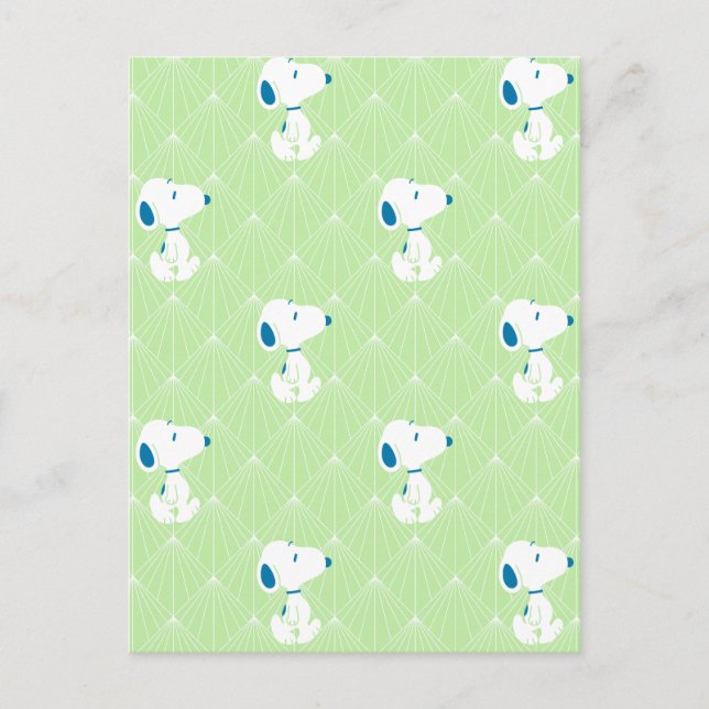 Carte Postale cacahuètes | Snoopy Green Deco Dreams Motif (Devant)