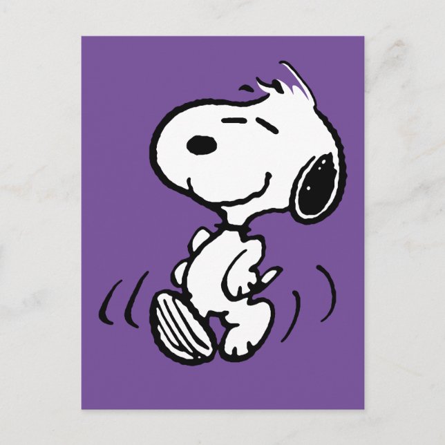 Carte Postale cacahuètes | Snoopy Happy Smile Dance (Devant)