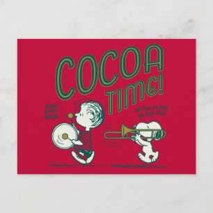 Carte Postale cacahuètes   Snoopy & Linus Cocoa Time