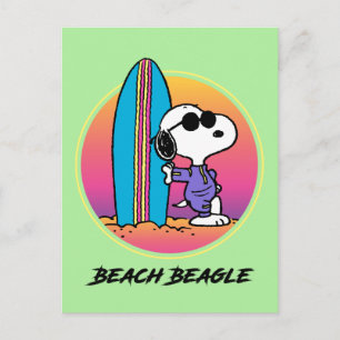 Carte Postale cacahuètes   Snoopy Ocean High Tide
