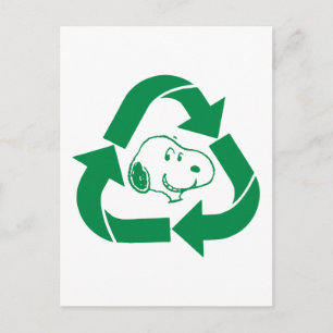 Carte Postale cacahuètes   Snoopy Recycle Reuse