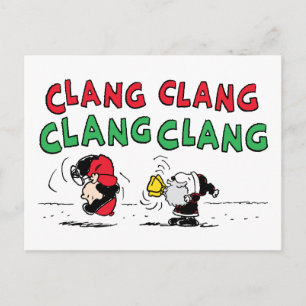 Carte Postale cacahuètes   Snoopy Santa Claus & Lucy