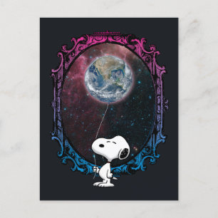 Carte Postale cacahuètes Snoopy Spacé Out Balloon