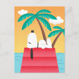 Carte Postale cacahuètes   Snoopy Tropical Deco Dreams