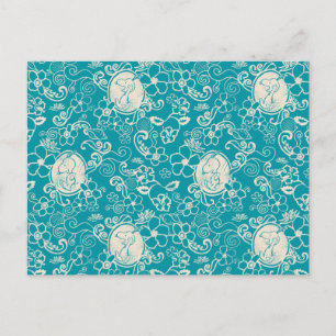 Carte Postale cacahuètes   Snoopy Turquoise Tropical Beach Motif