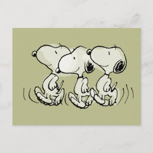 Carte Postale cacahuètes Snoopy Walking Tall