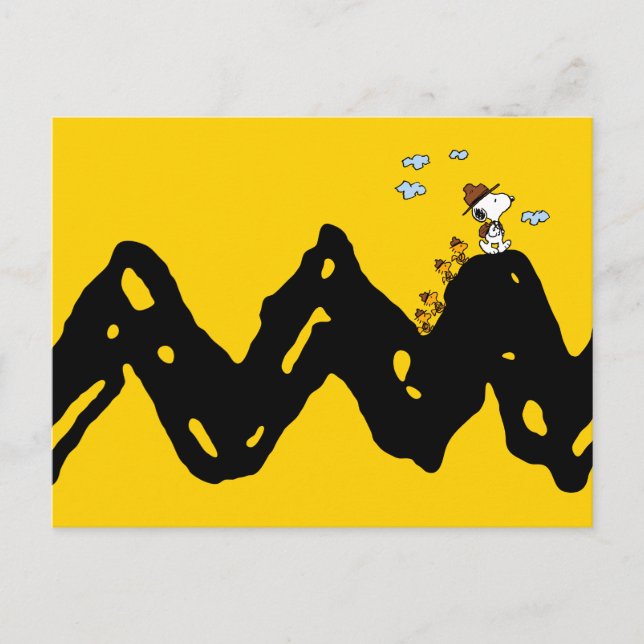 Carte Postale cacahuètes | Snoopy & Woodstock Scout Troop Hippiq (Devant)