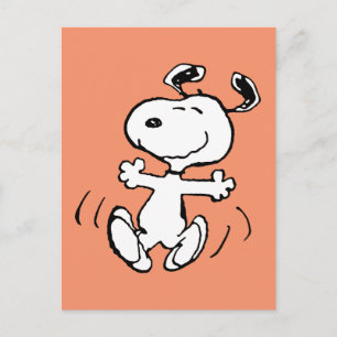 Carte Postale cacahuètes   Une Danse Heureuse Snoopy