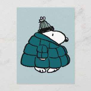 Carte Postale cacahuètes   Veste Snoopy Winter Puffer
