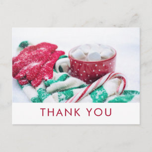 Carte Postale cacao chaud et Sucre de canne XmasThank You