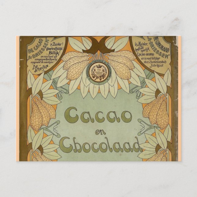Carte Postale Cacao en Chocolaad Dutch Chocolate 1900 (Devant)