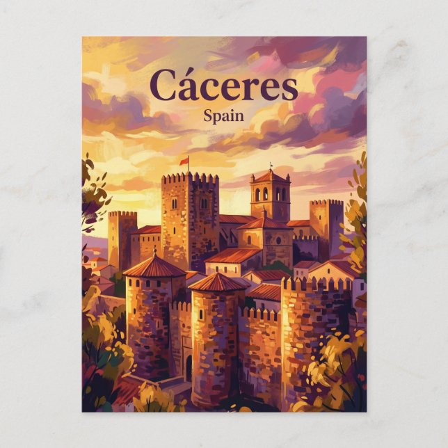 Carte Postale Cáceres Espagne (Devant)