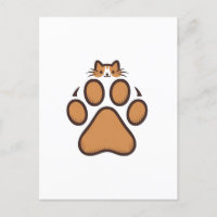 Cachet de chat mignon en Empreinte de patte - Illu