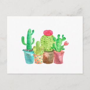 Carte postale Cactus aquarelle